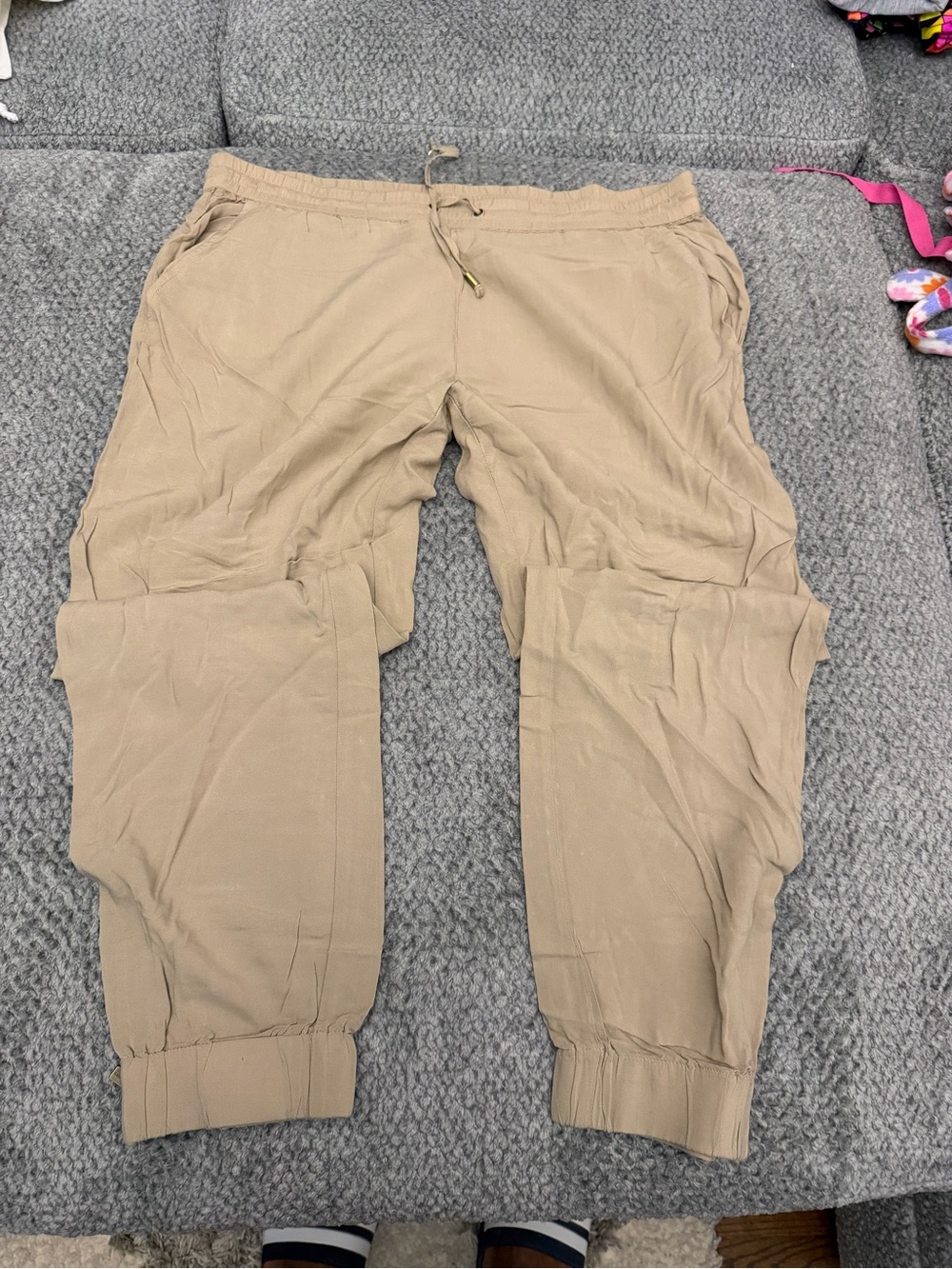 MICHAEL Michael Kors Tan Drawstring Jogger Pants